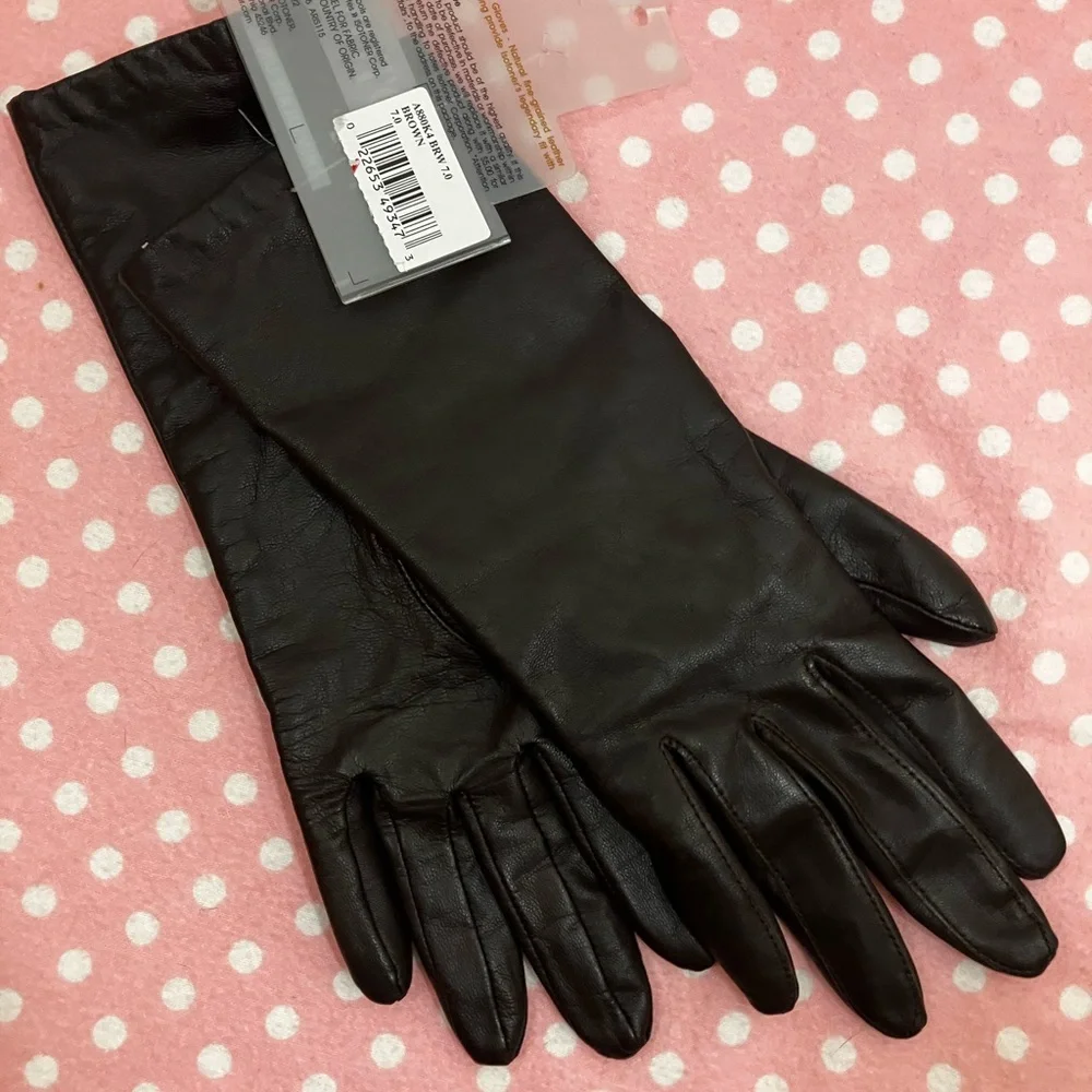 Isotoner Leather Gloves M
